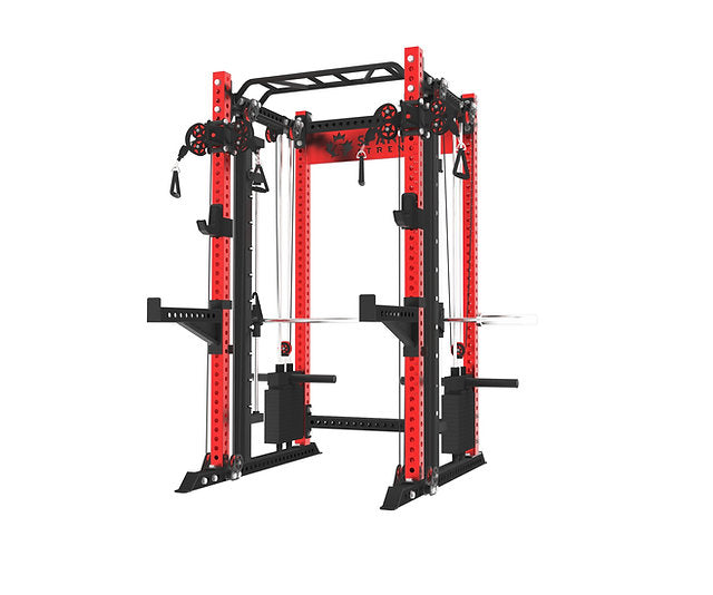 KB2403 — Smith Machine et Functional Trainer | Acier calibre 9 3"x3" | Système de poulie double à charge libre