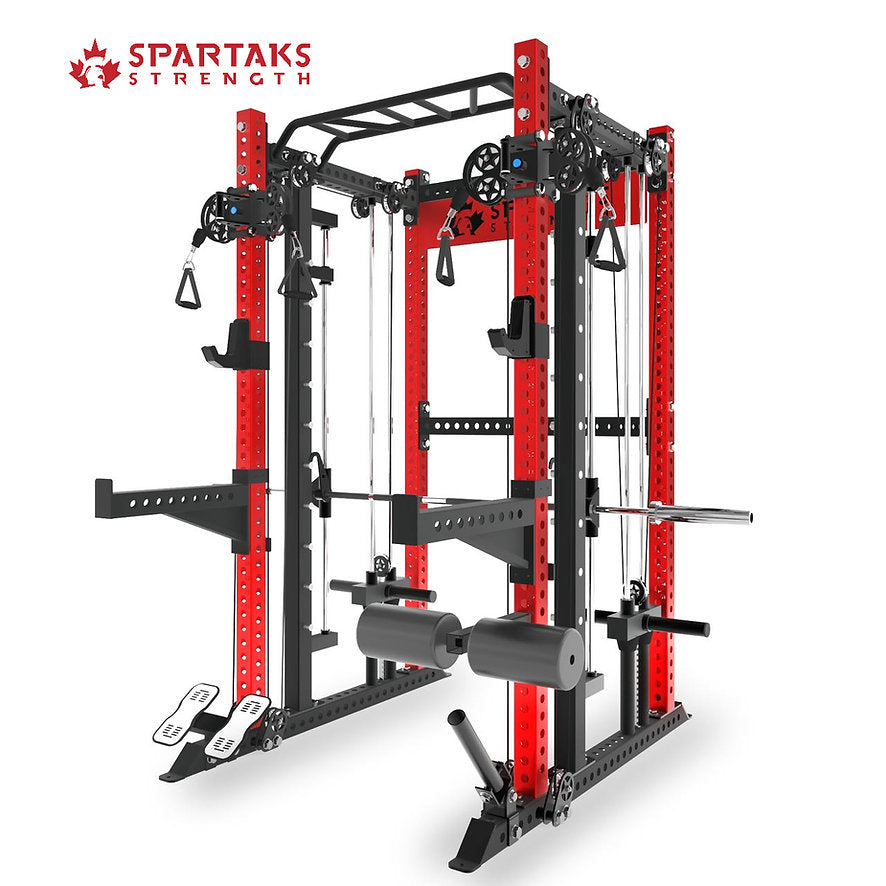 KB2403 — Smith Machine et Functional Trainer | Acier calibre 9 3"x3" | Système de poulie double à charge libre