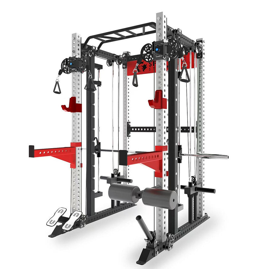 KB2403 — Smith Machine et Functional Trainer | Acier calibre 9 3"x3" | Système de poulie double à charge libre