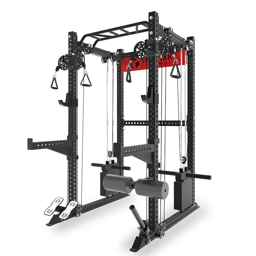 KB2404 Classic – Rack à squat fonctionnel avec pile de poids | Acier calibre 9 3"x3" | Retrait en stock