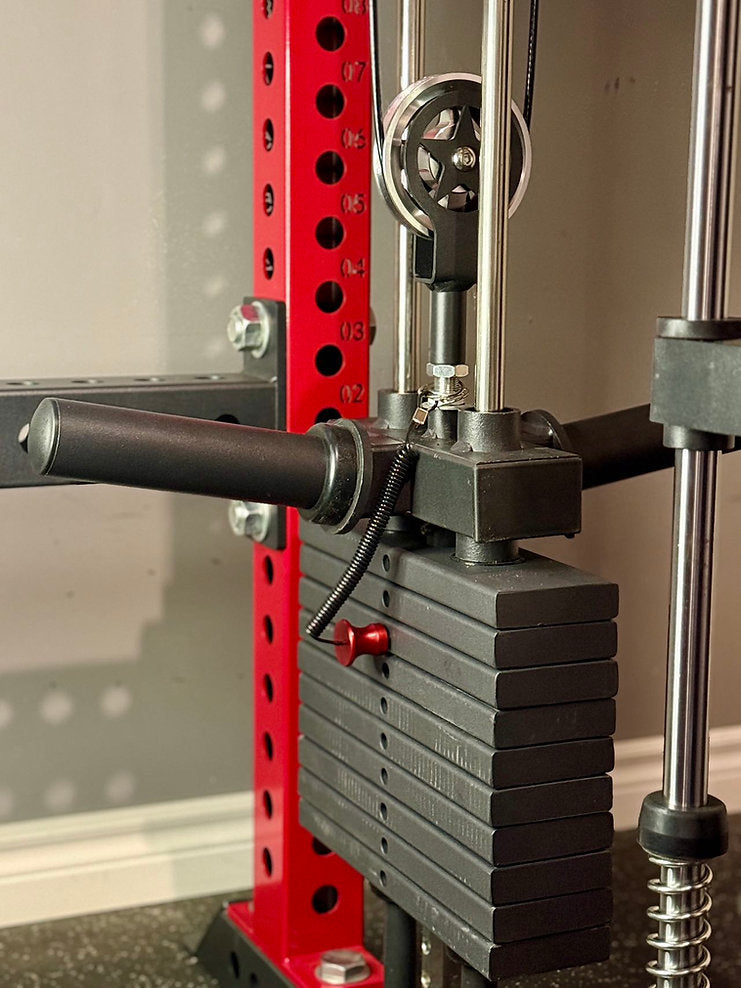 KB2404 Classic – Rack à squat fonctionnel avec pile de poids | Acier calibre 9 3"x3" | Retrait en stock
