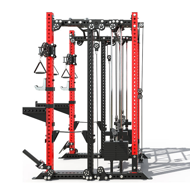 KB2406 Cage fonctionnelle classique complète | 6 poteaux 3"x3" en acier calibre 9 | Support commercial robuste