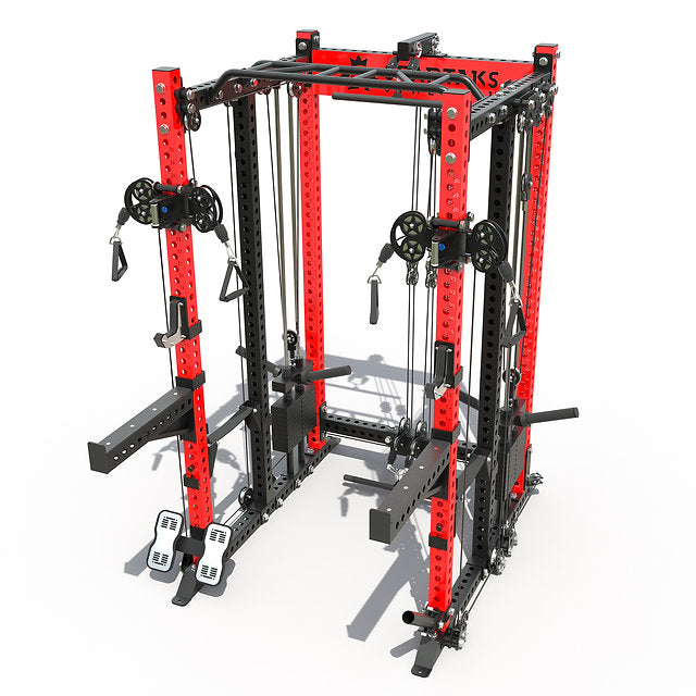 KB2406 Cage fonctionnelle classique complète | 6 poteaux 3"x3" en acier calibre 9 | Support commercial robuste