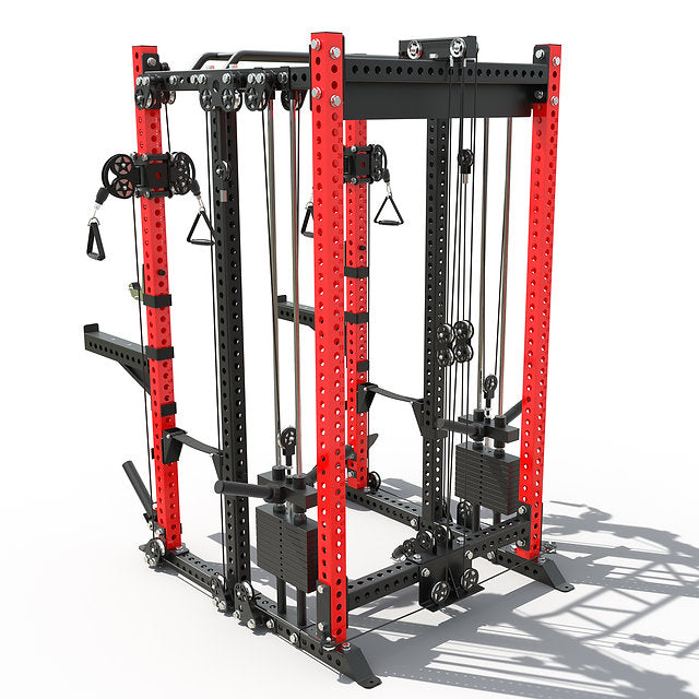 KB2406 Cage fonctionnelle classique complète | 6 poteaux 3"x3" en acier calibre 9 | Support commercial robuste