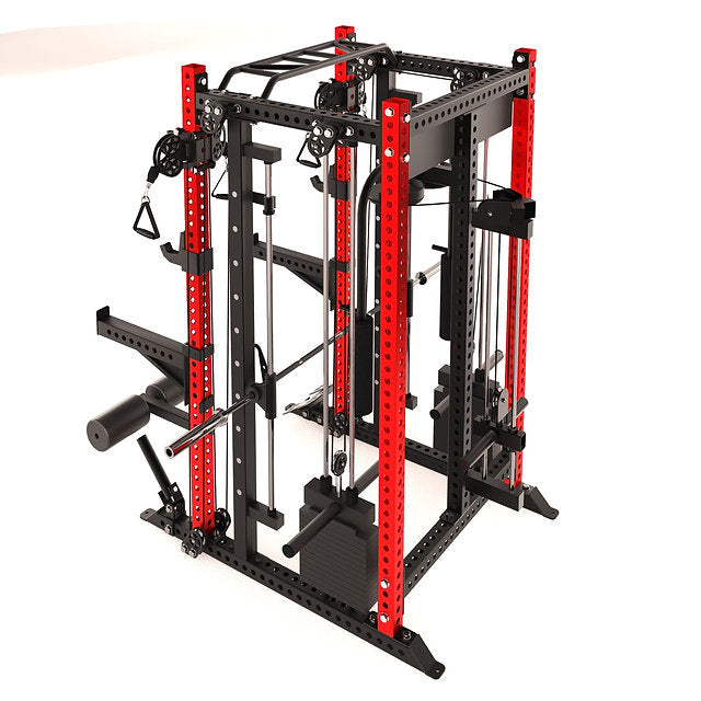 KB2407 – Smith Machine + Pec Deck + Stack Combo | Acier calibre 9 3"x3" | Entraîneur tout-en-un
